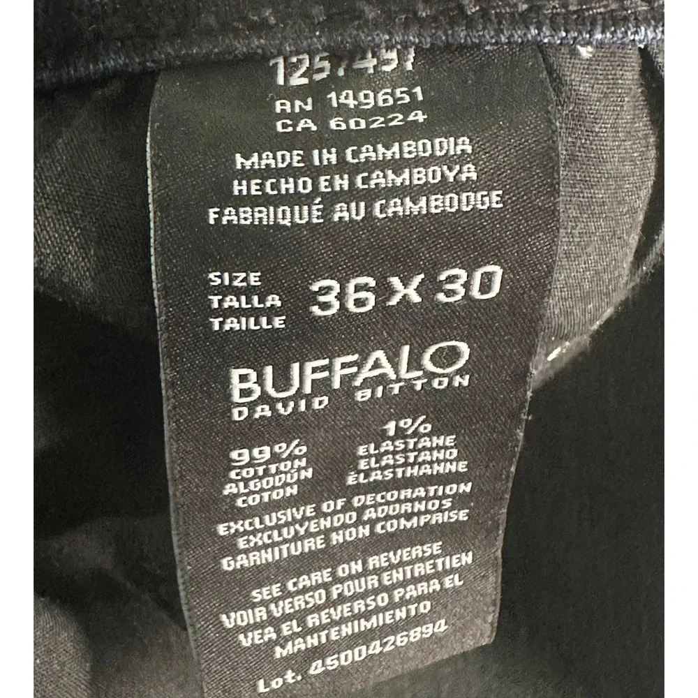 Buffalo David Bitton Jeans Mens 36x30 Jackson-X Straight Stretch Flex Denim Blue